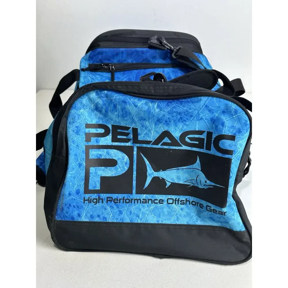 Pelagic Heavy Duty Aqua Blue 50L Duffle Bag Hole